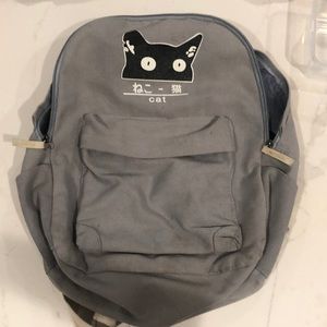 Cute Grey Cat Backpack